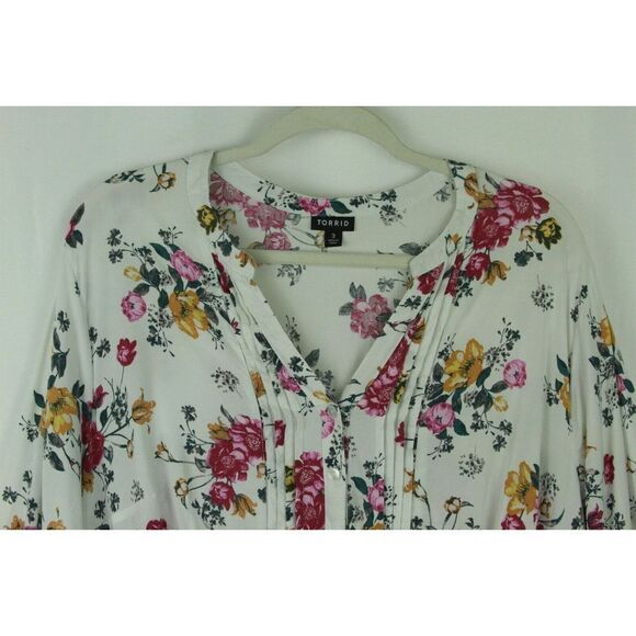 Torrid 3 Size 3X *Boho Chic* Floral Peasant Regency Empire Waist Button Front - Picture 12 of 12